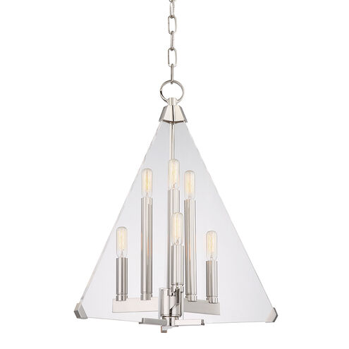 Triad 6 Light 18 inch Polished Nickel Pendant Ceiling Light