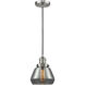 Franklin Restoration Fulton 1 Light 7 inch Brushed Satin Nickel Mini Pendant Ceiling Light in Incandescent, Plated Smoke, Franklin Restoration