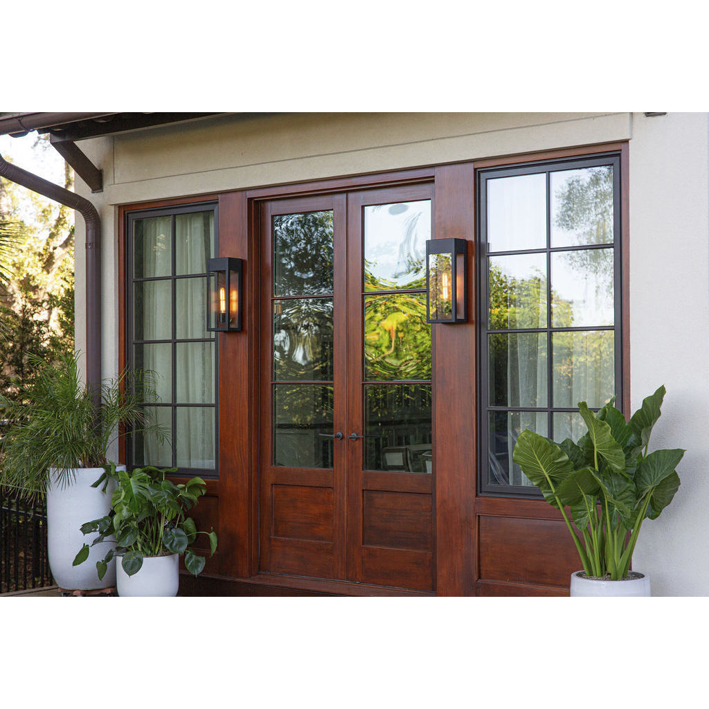 Maren 1 Light 18 inch Matte Black Outdoor Wall Lantern, Large