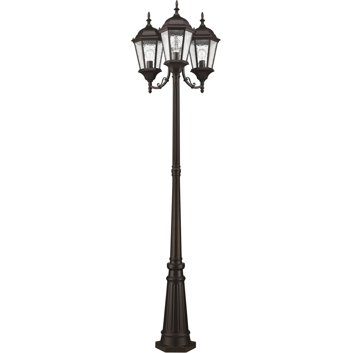 Hamilton 3 Light 86 inch Bronze Outdoor 3 Head Post