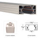 H Track 120 Brushed Nickel Track Component Ceiling Light