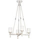 Lucian Pendant Ceiling Light in Polished Nickel, Clear Glass