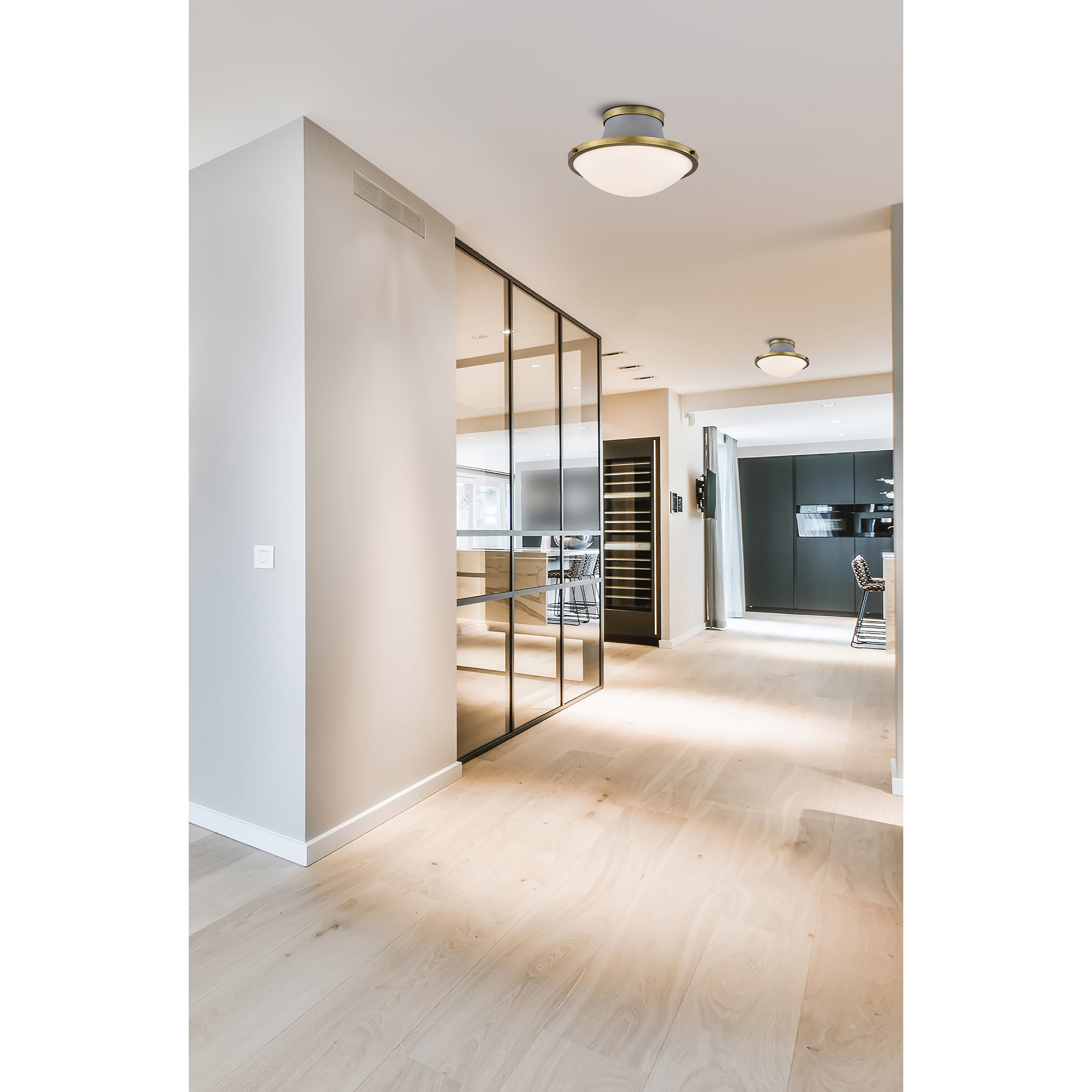 Lafayette 1 Light 14 inch Matte Gray Flush Mount Ceiling Light