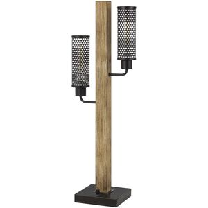 Lenox 32 inch 60.00 watt Light Oak Table Lamp Portable Light