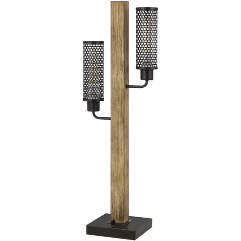 Lenox 32 inch 60.00 watt Light Oak Table Lamp Portable Light