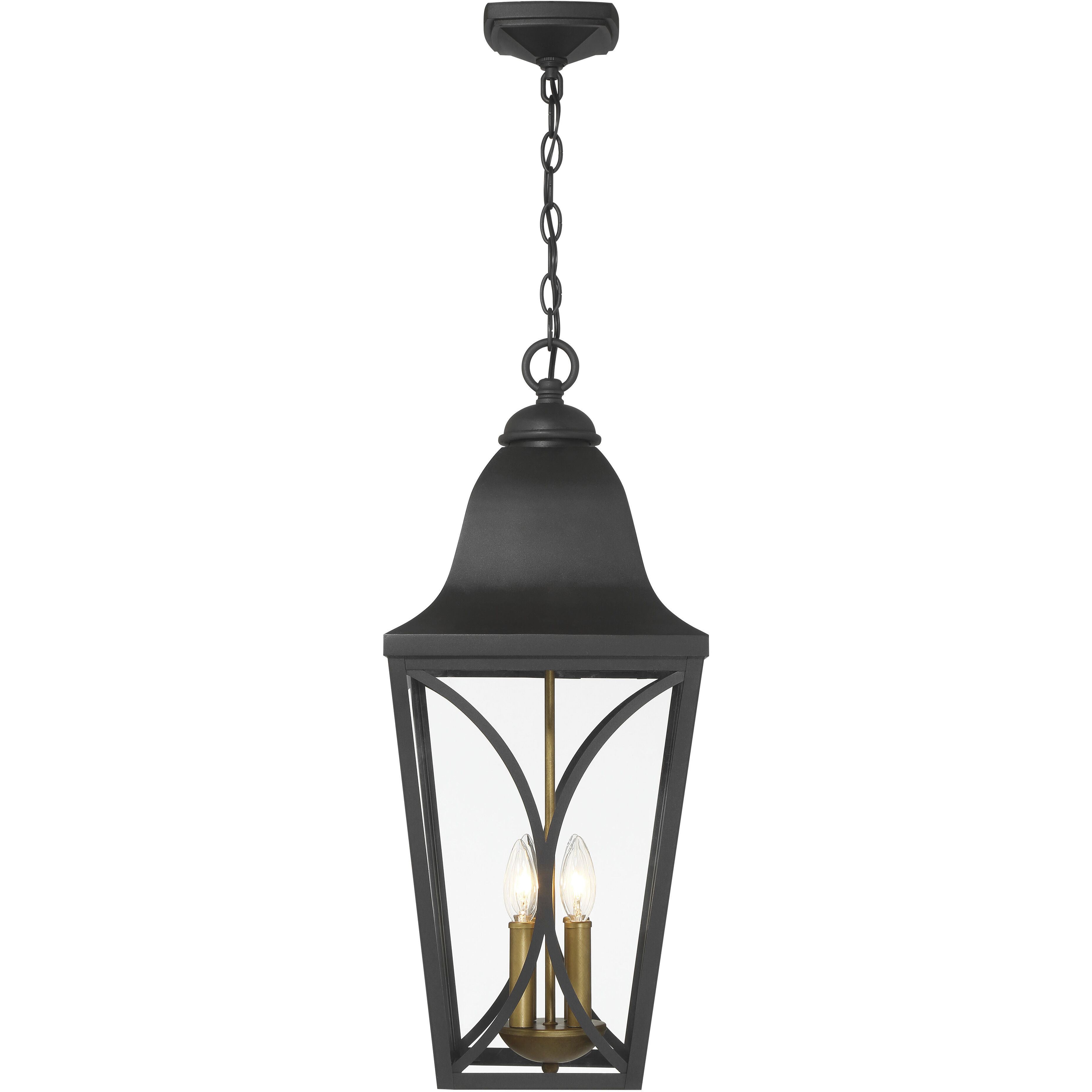 Cardigan 3 Light 11 inch Sand Coal and Olden Brass Outdoor Pendant, Great Outdoors