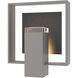 Shadow Box 1 Light 11.7 inch Coastal Burnished Steel Outdoor Sconce, Medium