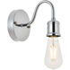 Serif 1 Light 5 inch Chrome Wall Sconce Wall Light