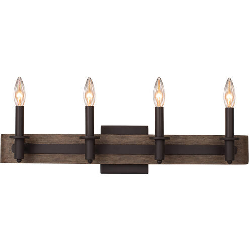 Duluth 4 Light 26 inch Satin Bronze Bath Vanity Wall Light