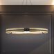 Grazia LED 36 inch Matte Black and Brushed Gold Chandelier Ceiling Light