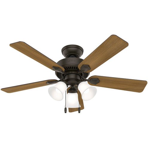 Swanson 44 inch New Bronze with American Walnut/Greyed Walnut Blades Ceiling Fan