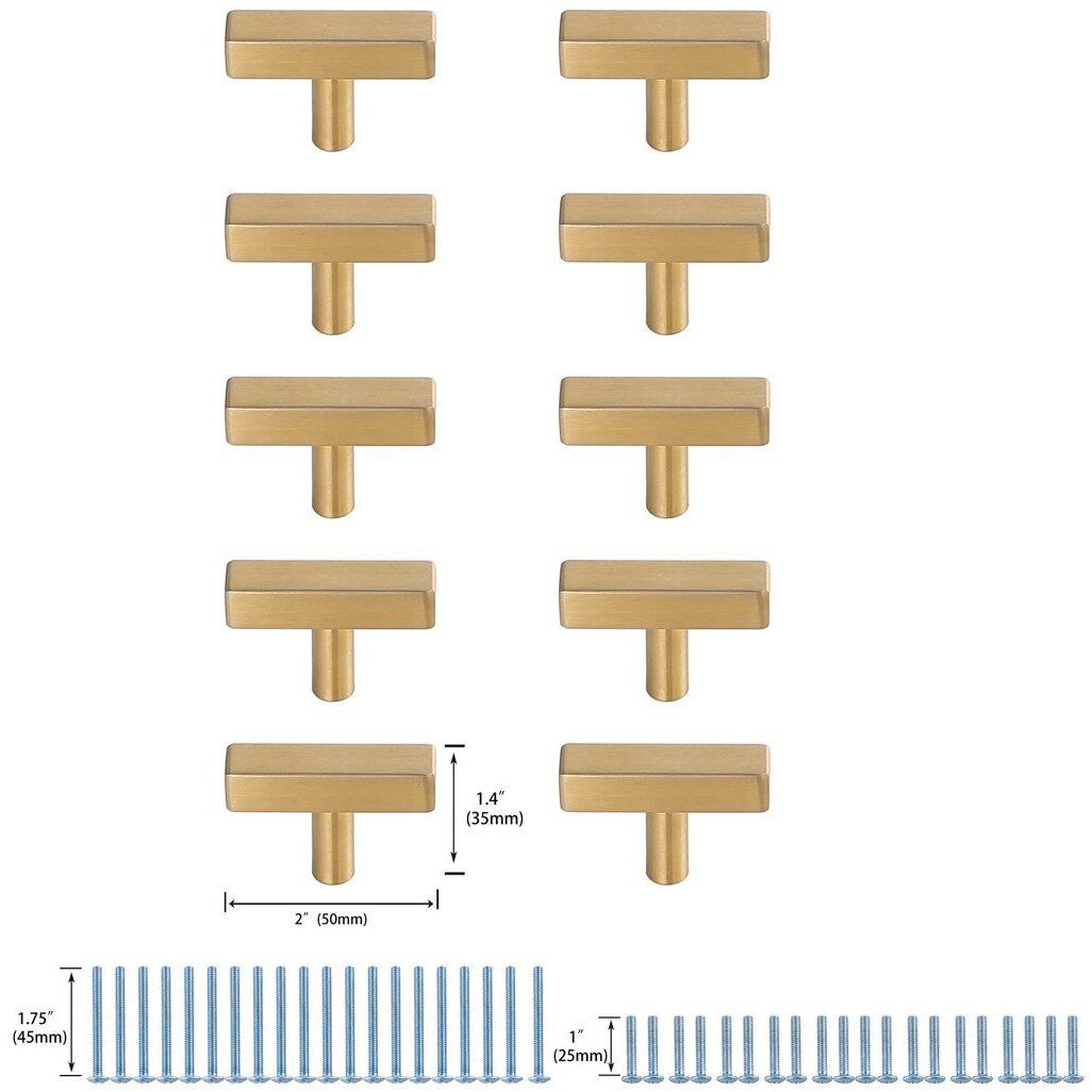 Dior Brass Hardware Drawer Pull, Set of 10