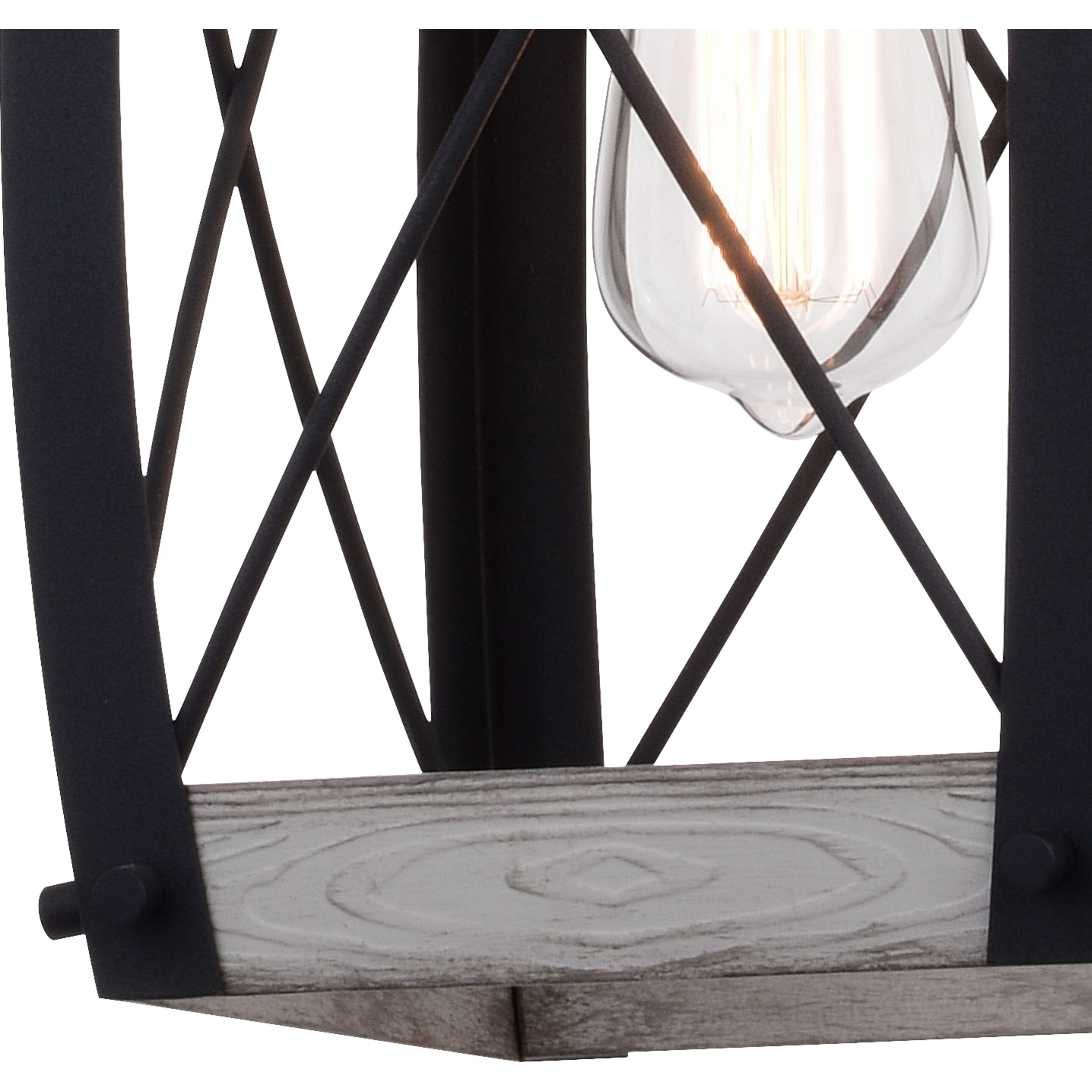 Montclare LED 7.5 inch Textured Black and White Ash Mini Pendant Ceiling Light