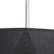 Diamond 4 Light 21 inch Polished Nickel Chandelier Ceiling Light in Black Fabric