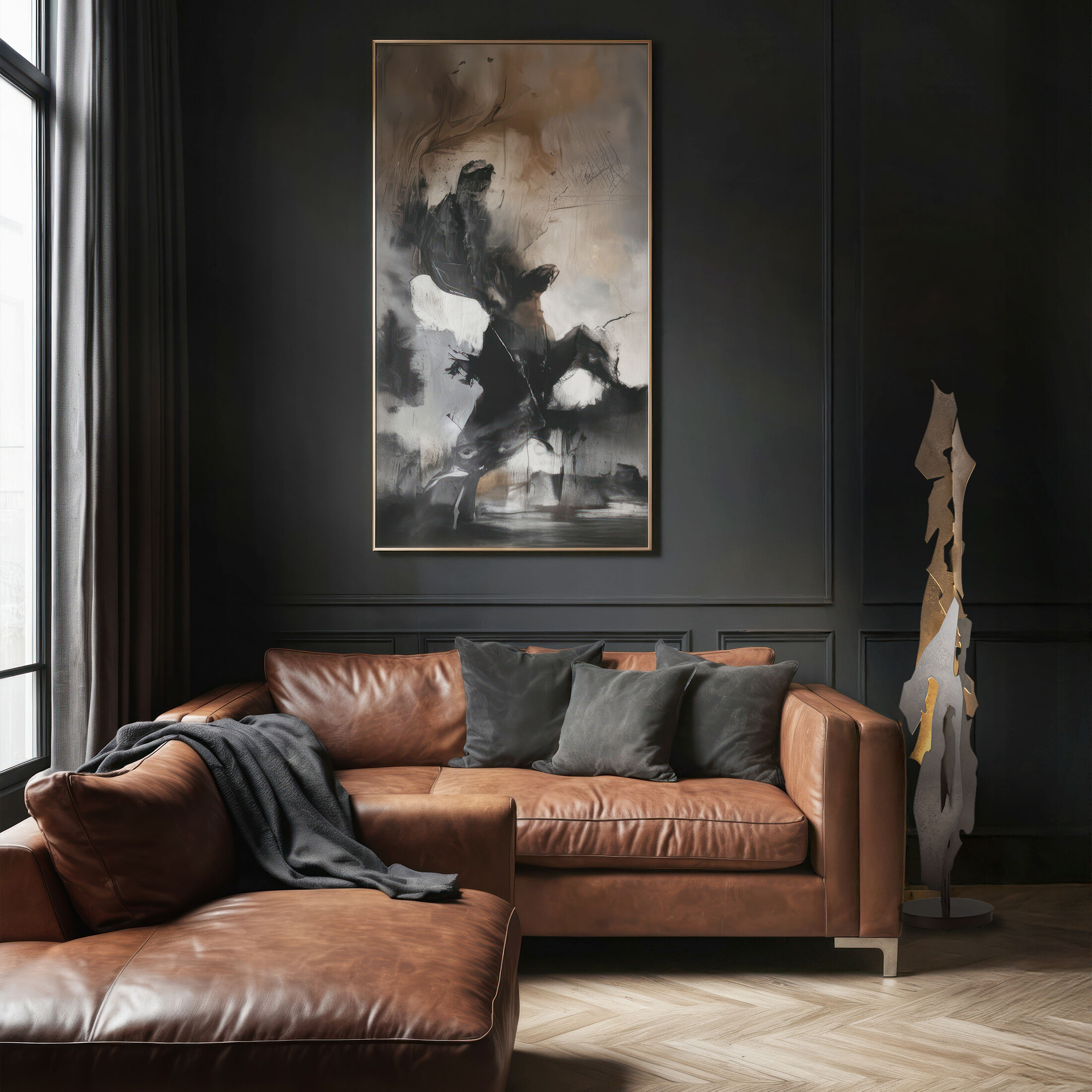 Fracture 64.2 inch 60.00 watt Dark Smoke Floor Lamp Portable Light