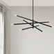Wand 8 Light 50 inch Matte Black Chandelier Ceiling Light