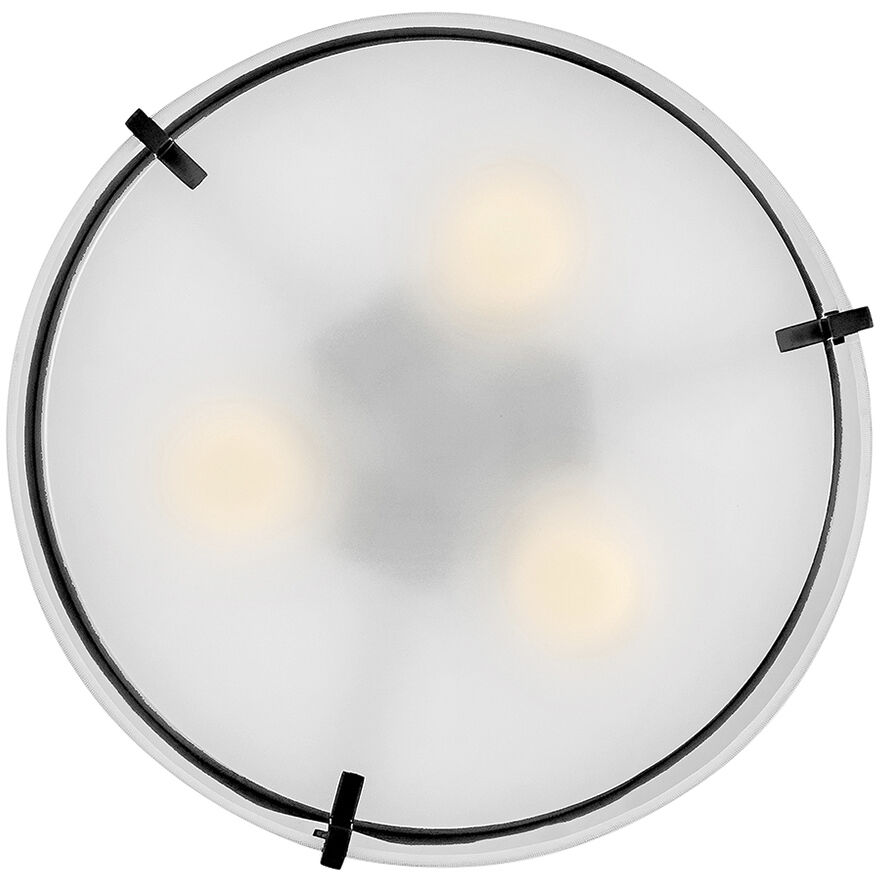 Halle 3 Light 14.5 inch Black Semi-flush Mount Ceiling Light