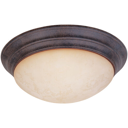 Lunar 3 Light 17 inch Ancient Oak Flushmount Ceiling Light, Large