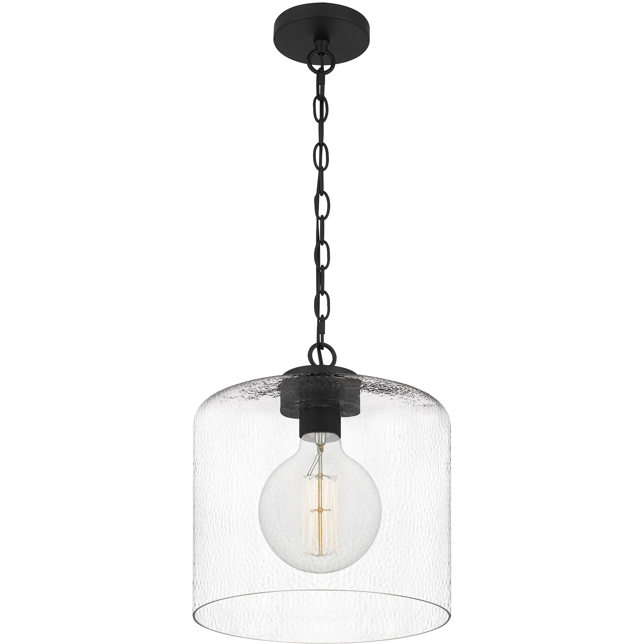 Abner 1 Light 12 inch Matte Black Mini Pendant Ceiling Light
