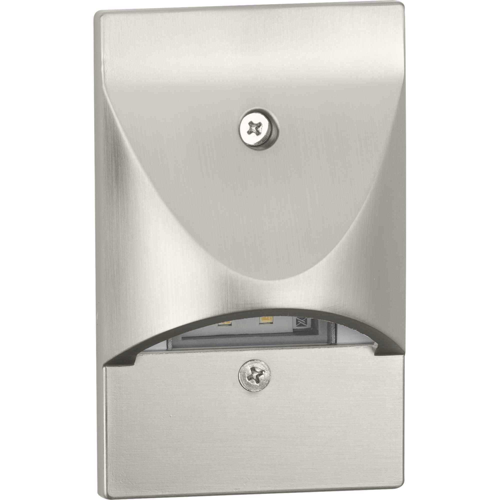 LED Step Lights 120 4.5 watt Brushed Nickel Indoor/Outdoor Step Light, Progress LED