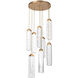 Ledgestone LED Novel Brass Chandelier Ceiling Light, Round Multi-Pendant