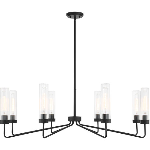 Baker 8 Light 44 inch Matte Black Chandelier Ceiling Light, Essentials
