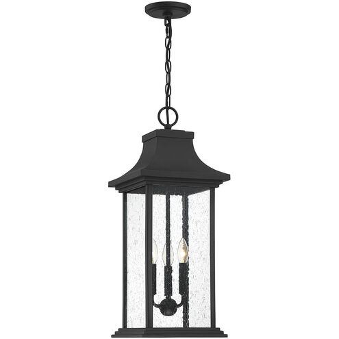 Hancock 3 Light 10.5 inch Matte Black Outdoor Hanging Lantern