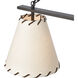 Marion 3 Light 36 inch Oil Rubbed Bronze with Natural Linear Chandelier Ceiling Light