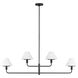 Mendota 4 Light 50 inch Midnight Black Chandelier Ceiling Light