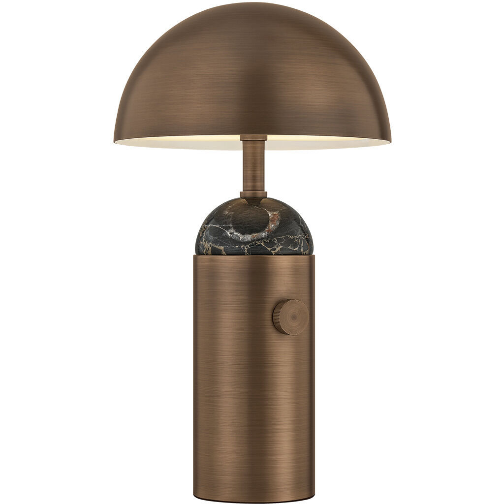 Parkston 14.25 inch 5.00 watt Historic Bronze Rechargeable Table Lamp Portable Light
