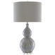 Idyll 30.5 inch 150 watt Gray and Blue and Taupe and Clear Table Lamp Portable Light