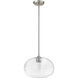 Harmony 1 Light 14 inch Brushed Nickel Pendant Ceiling Light