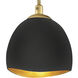 Lisa McDennon Nula 1 Light 5 inch Shell Black with Gold Leaf Indoor Wall Sconce Wall Light