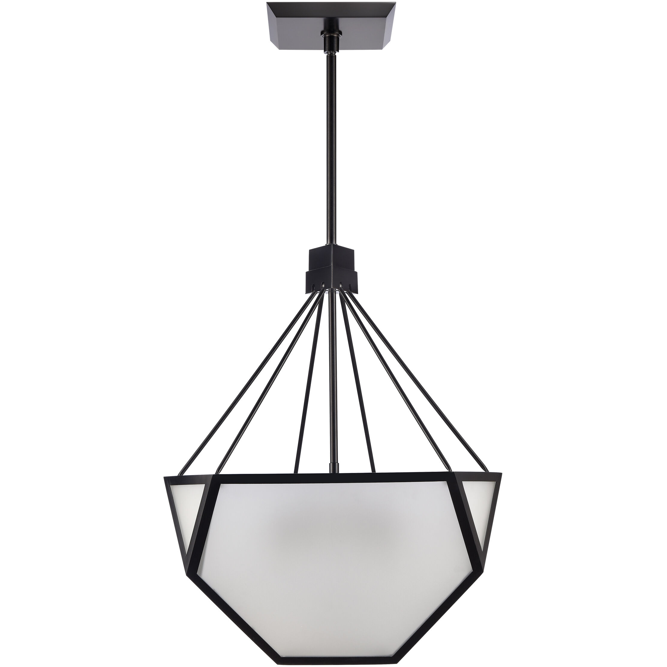 Moonbow 3 Light 18 inch Satin Brushed Black Chandelier Ceiling Light