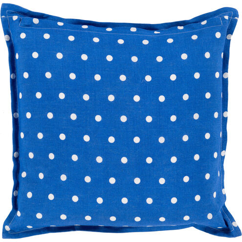 Polka Dot 22 inch Dark Blue, Cream Pillow Kit