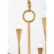 Julie Neill Marini LED 43.25 inch Antique Gold Leaf Chandelier Ceiling Light