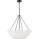 AH by Alexa Hampton Stassi 3 Light 24 inch Aged Iron Chandelier Ceiling Light
