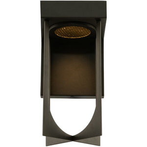Optika LED 10 inch Matte Black Outdoor Wall Sconce