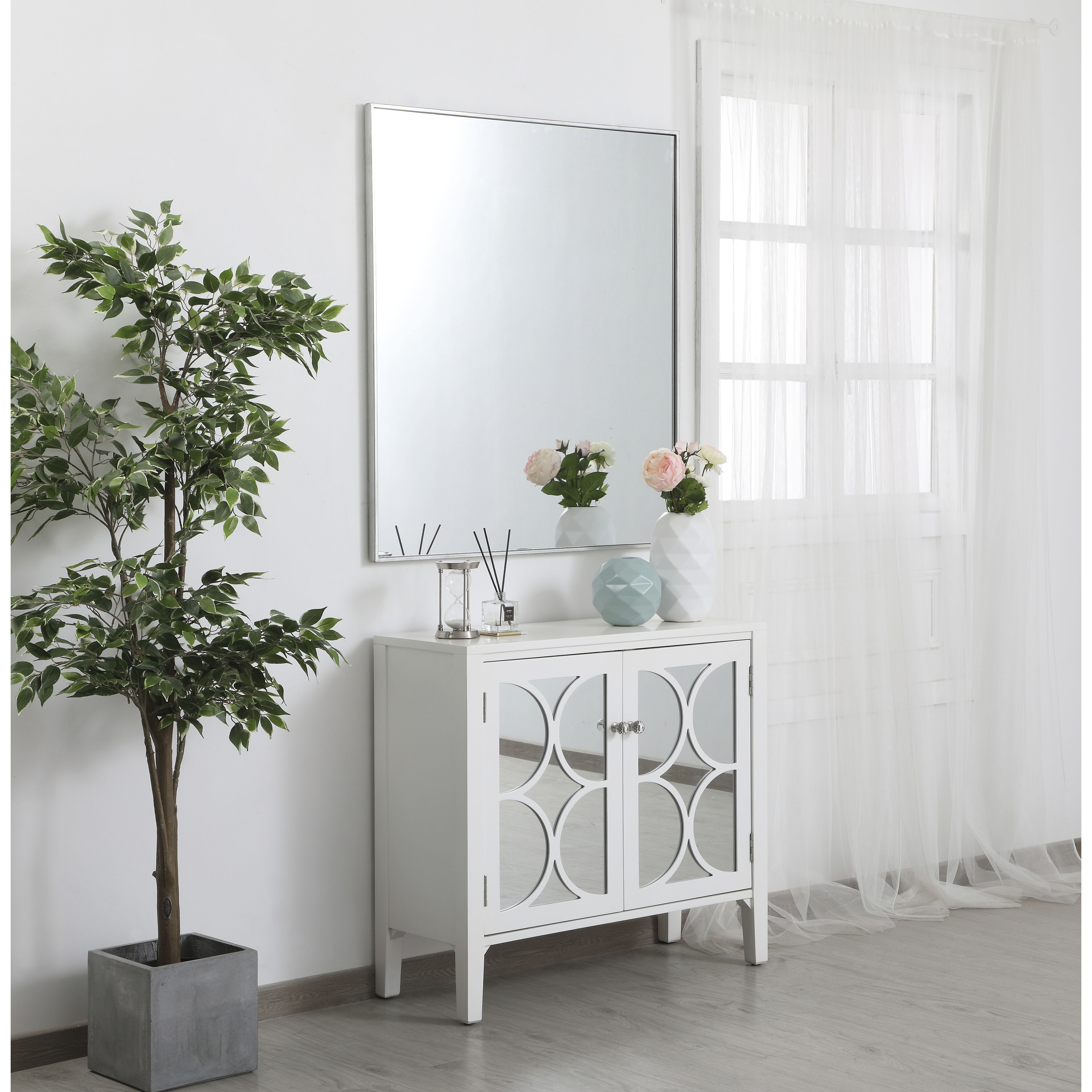 Monet 40 X 36 inch Silver Wall Mirror