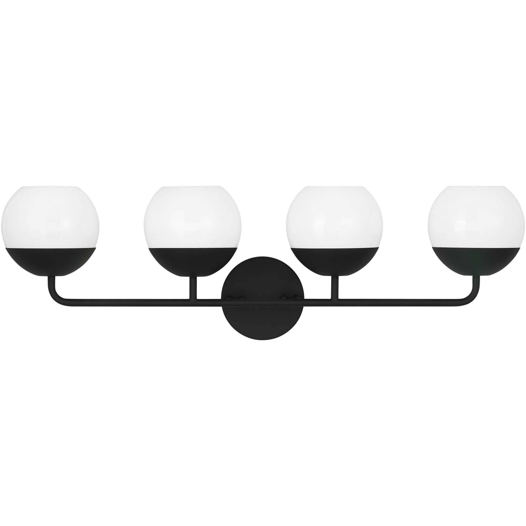 Alvin 4 Light 33.38 inch Midnight Black Bath Vanity Wall Light