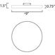 Trim LED 9 inch Satin Nickel Flush Mount Ceiling Light