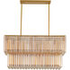 Canada 14 Light 12 inch Satin Brass Chandelier Ceiling Light