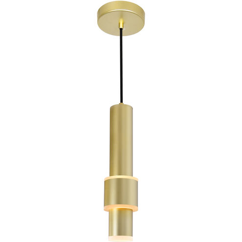 Lena LED 3 inch Satin Gold Mini Pendant Ceiling Light