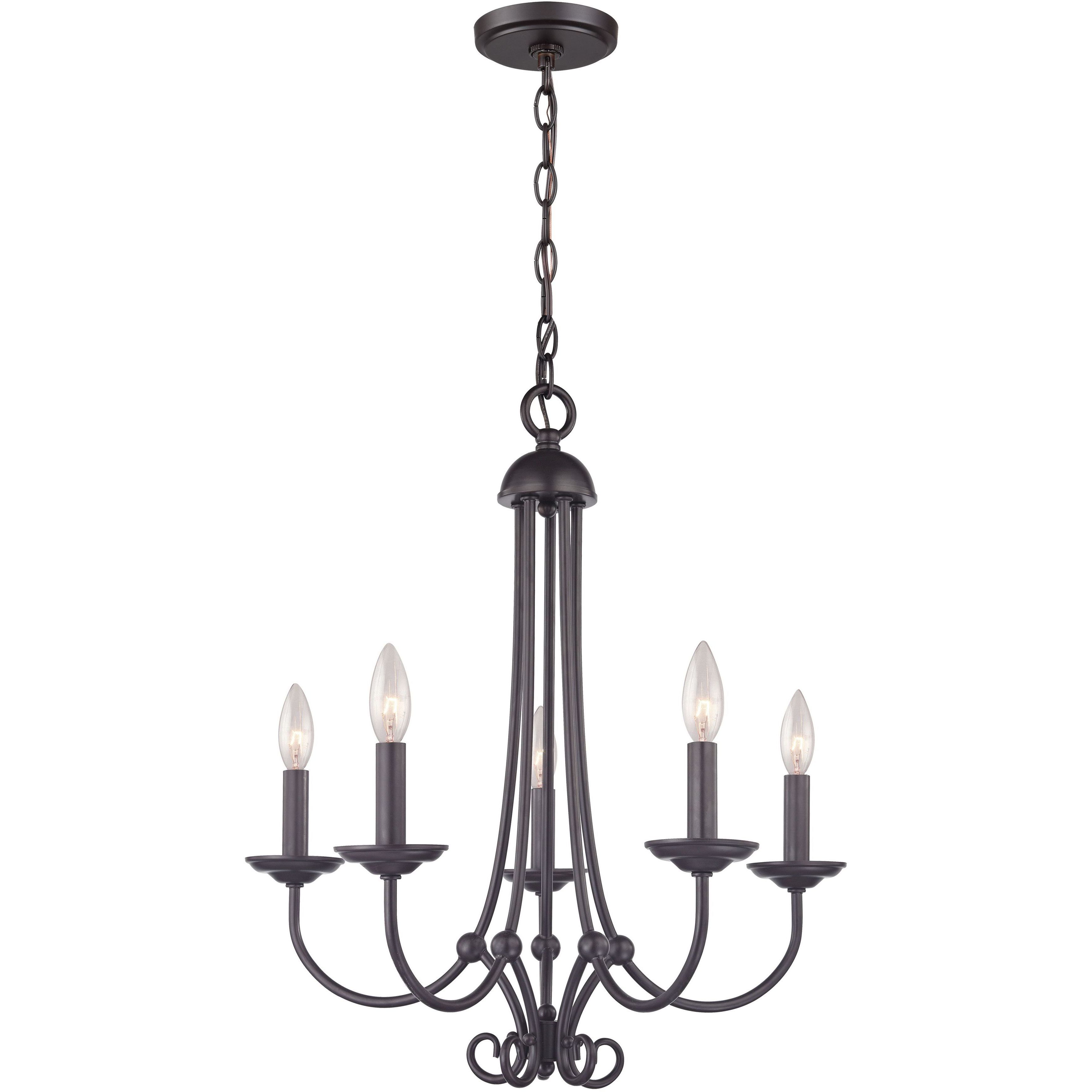 Montgomery 5 Light 20 inch Oil Rubbed Bronze Chandelier Ceiling Light