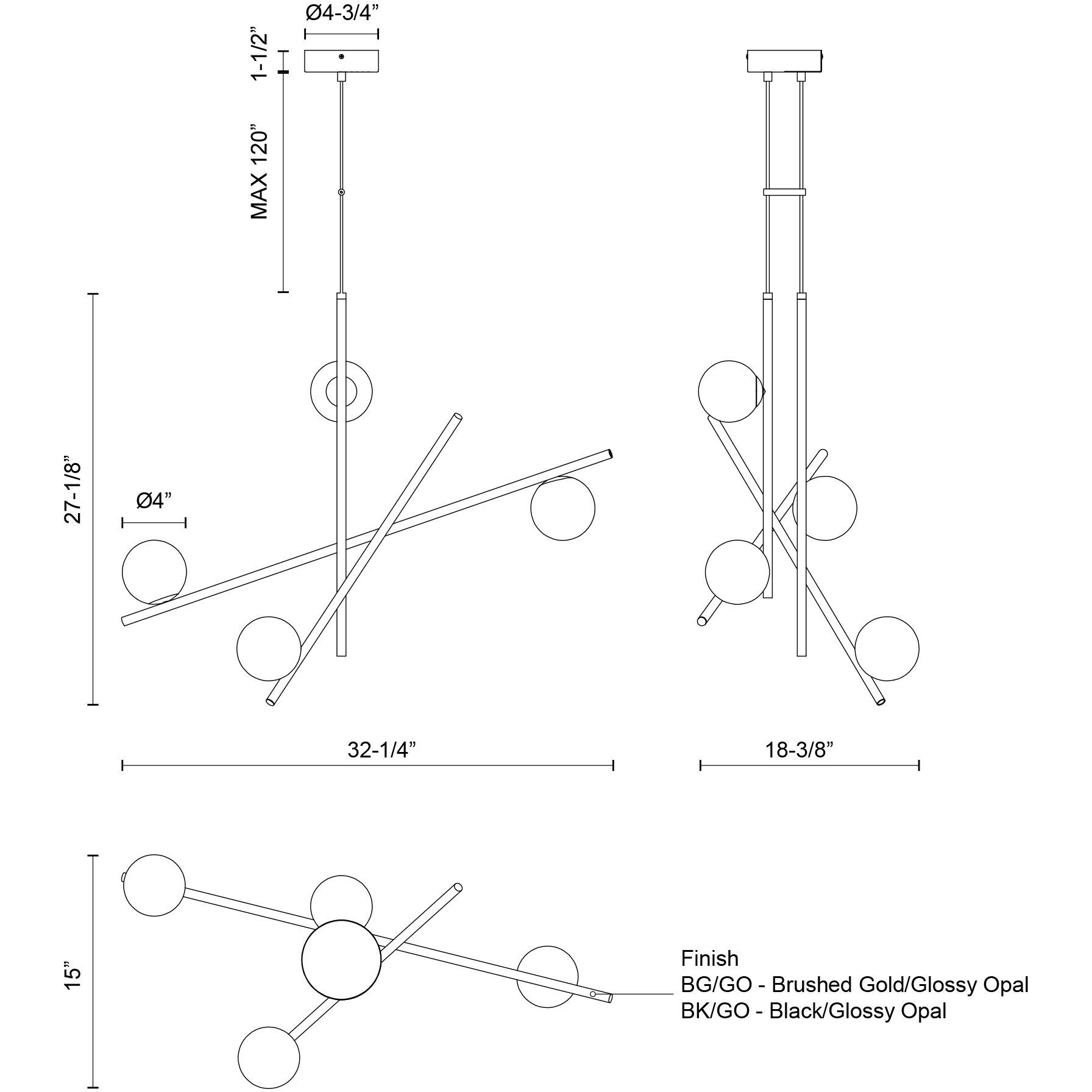 Amara 18.38 inch Chandelier