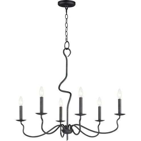 Padrona 6 Light 33 inch Black Oxide Chandelier Ceiling Light