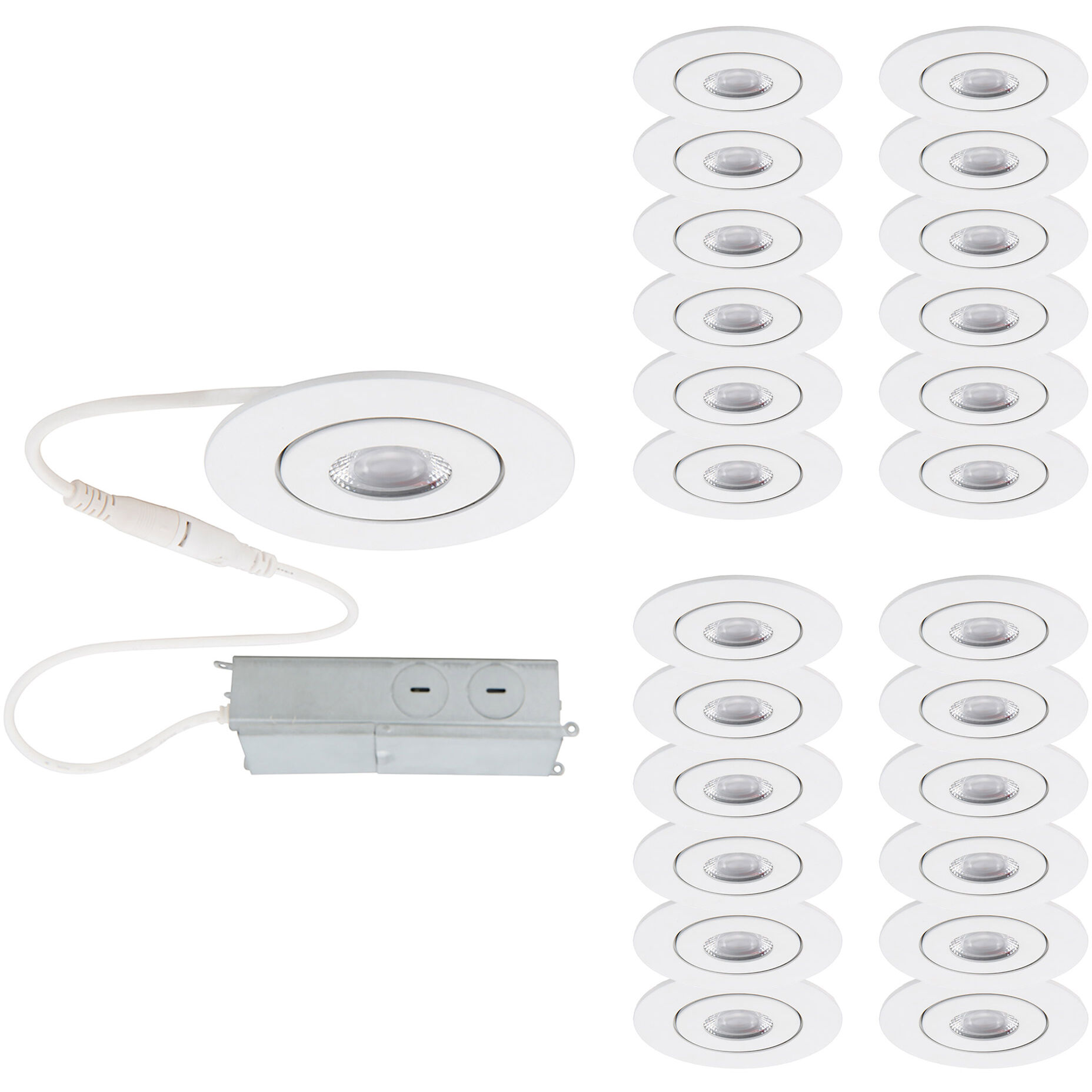 Lotos LED White Complete Kit Recessed Lighting