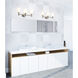 Orion 3 Light 22 inch Brushed Nickel Bath Vanity Light Wall Light