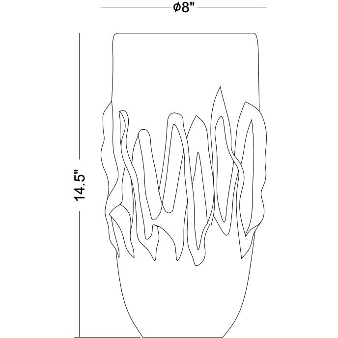 Avellino 14.5 X 3.75 inch Vase, Large