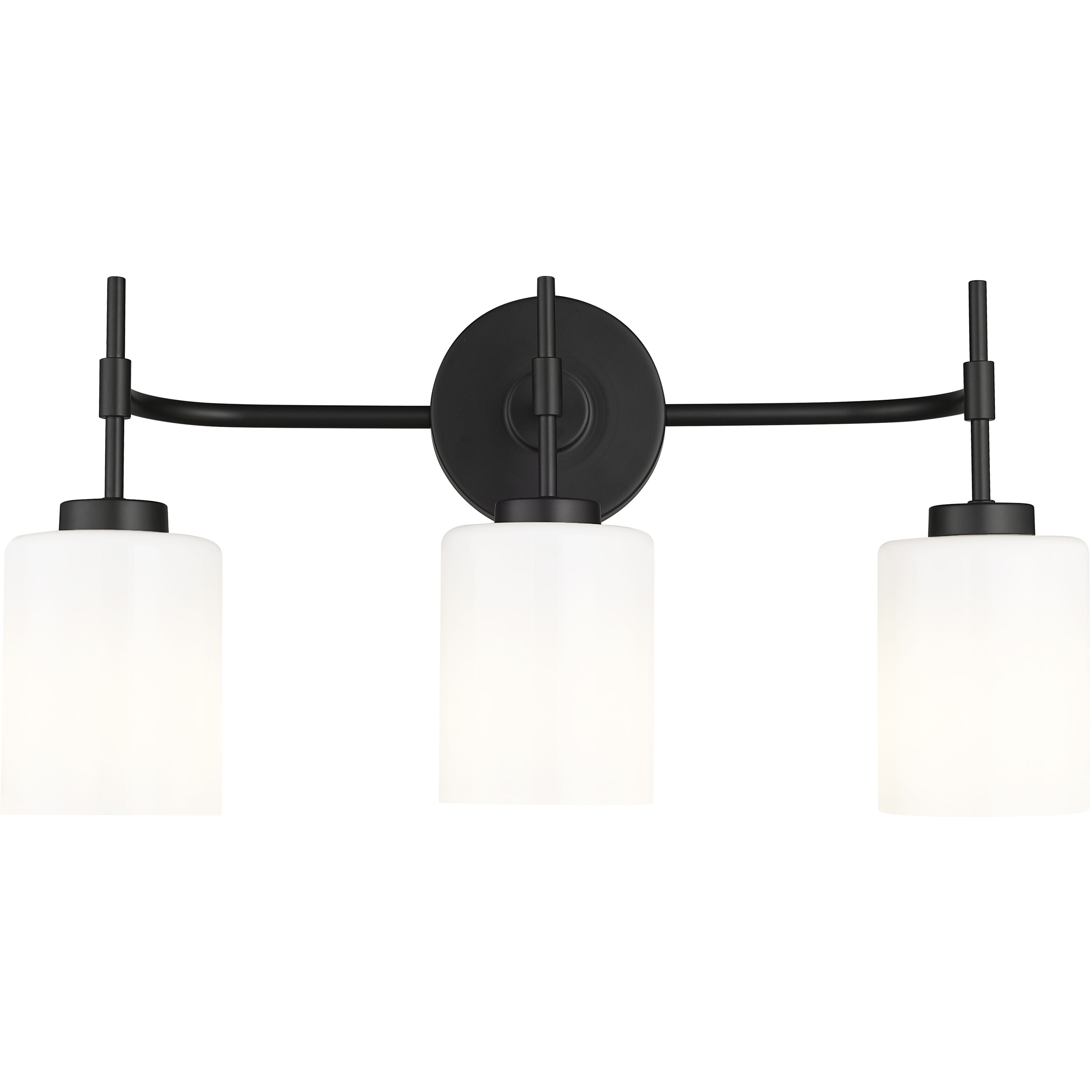 Keylee 3 Light 22 inch Matte Black Bathroom Vanity Light Wall Light
